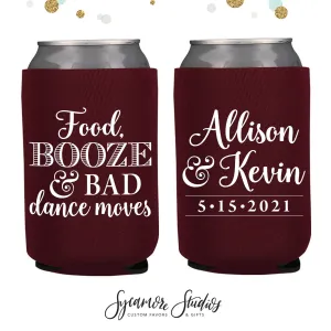 Neoprene Wedding Can Cooler #148 - Food, Booze & Bad Dance Moves