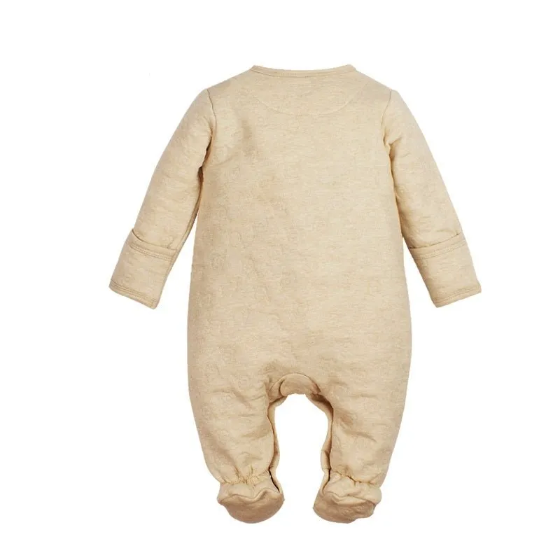 Neutral Baby Clothes: Organic Thermal Footie Romper