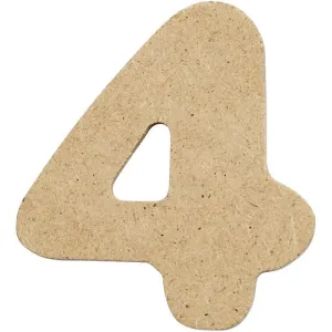 Number 4cm Pre Punched x 10 - 4