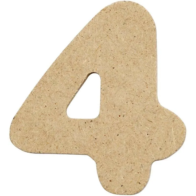 Number 4cm Pre Punched x 10 - 4