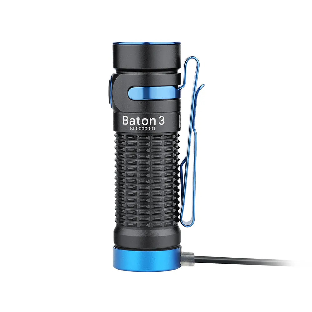 Olight Baton 3 Rechargeable EDC Flashlight 1200 Lumens with Charger