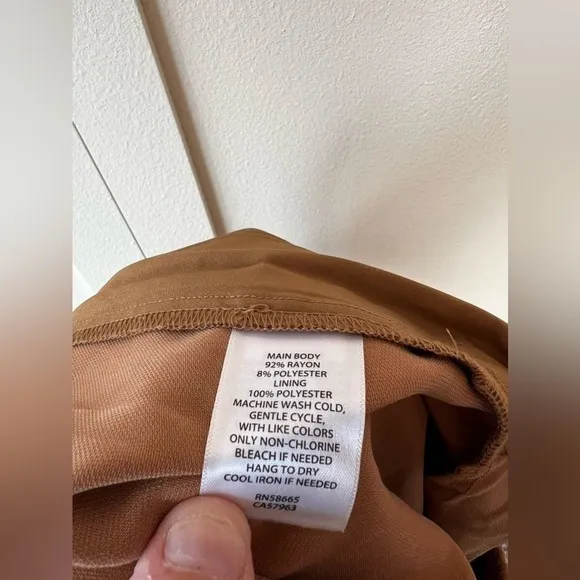 Open Edit Women's Plus NWOT Tie Waist Tan Dale Pull On Shorts Size 2X