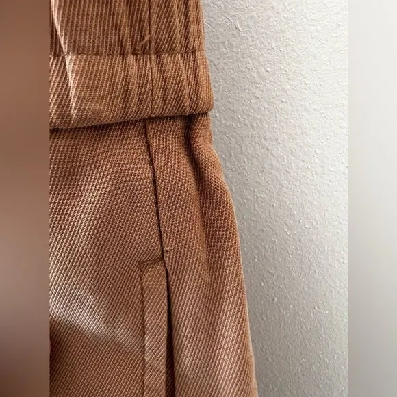 Open Edit Women's Plus NWOT Tie Waist Tan Dale Pull On Shorts Size 2X