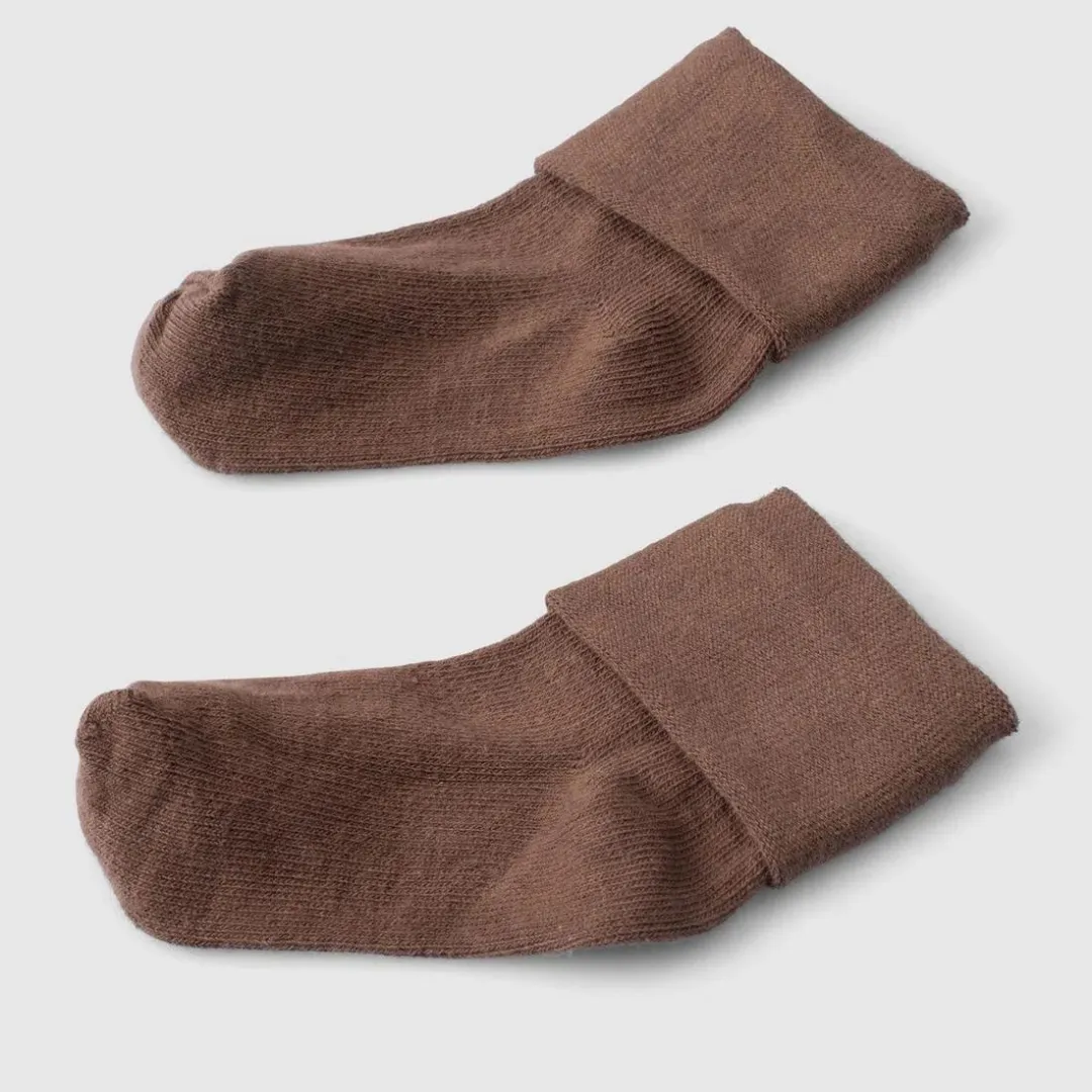 Organic Baby Socks Brown