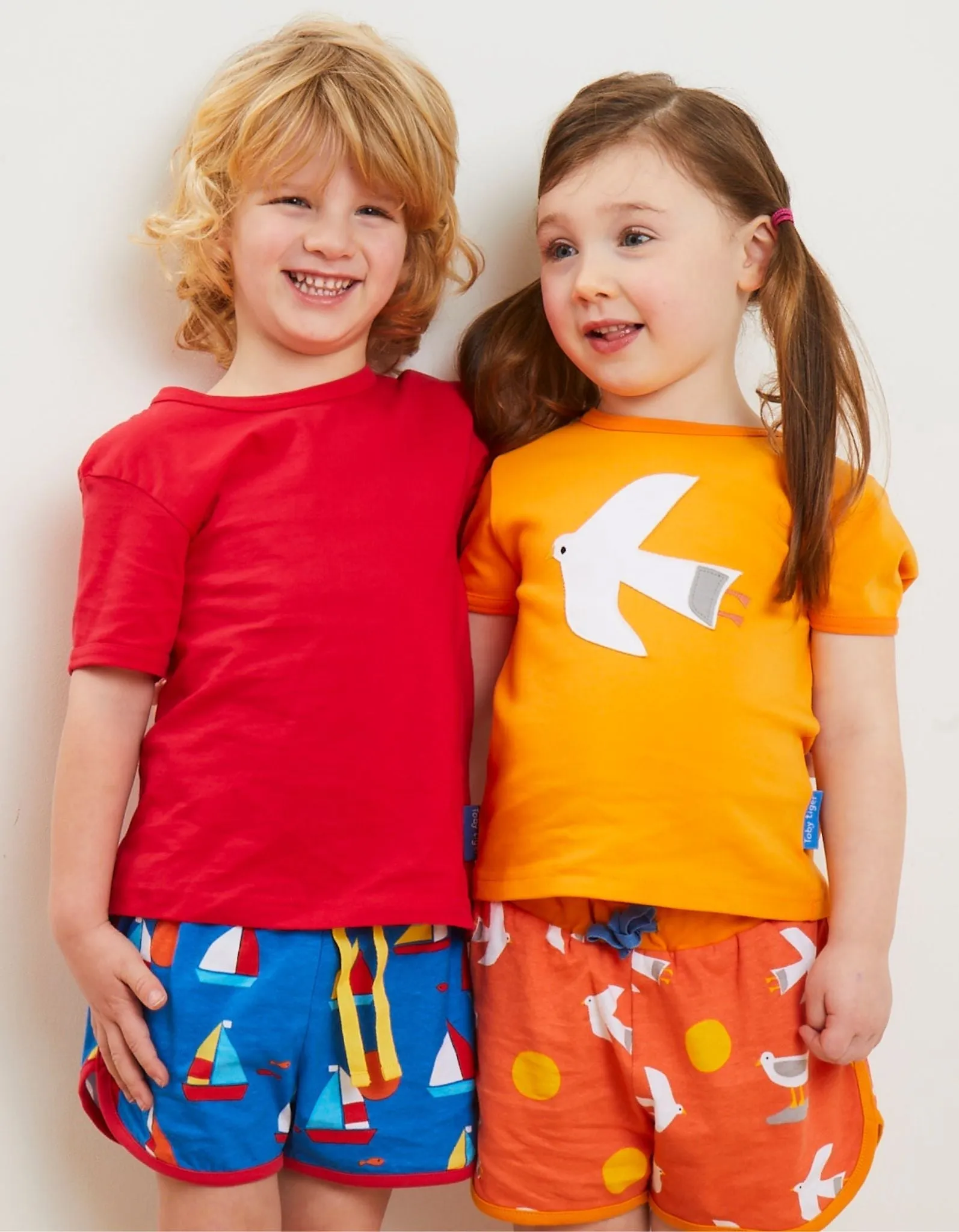 Organic Seagull Print Running Shorts
