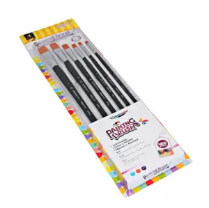 Painting Brush - Black, 6-Pieces