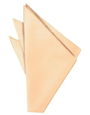 Peach Solid Twill Pocket Square
