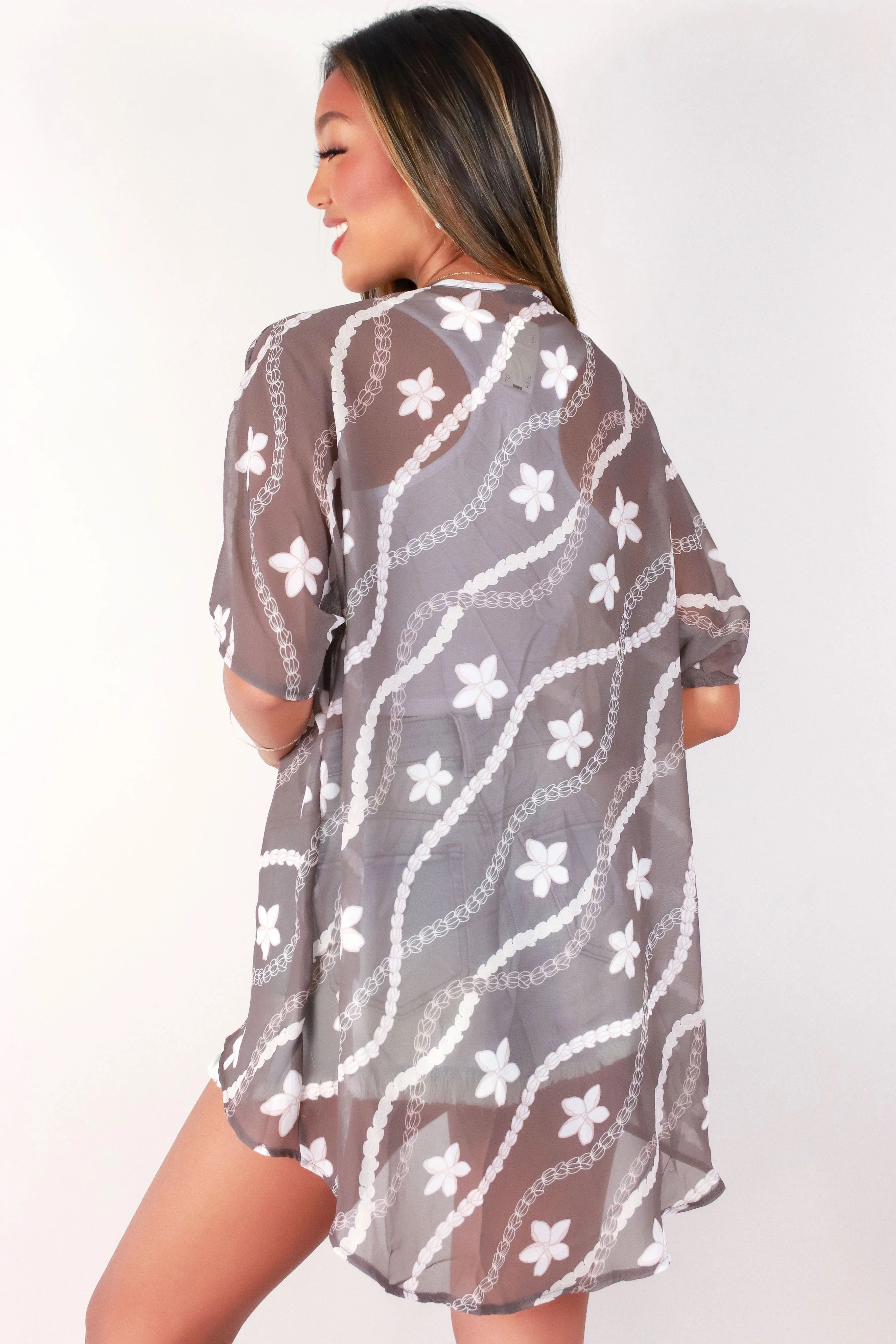 PIKAKE PLUMERIA CARDIGAN