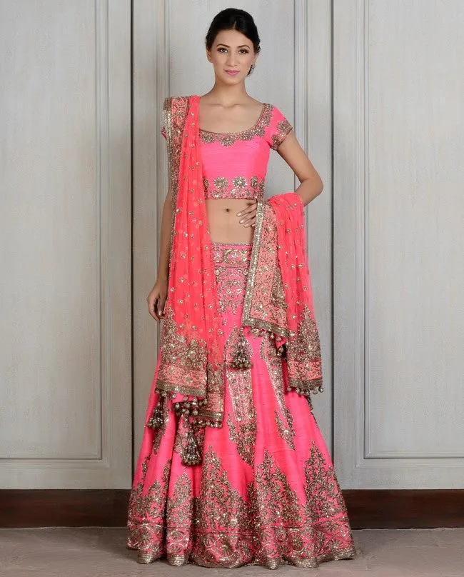 Pink color lehenga choli