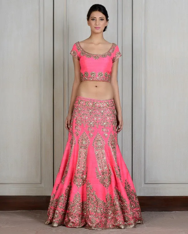 Pink color lehenga choli