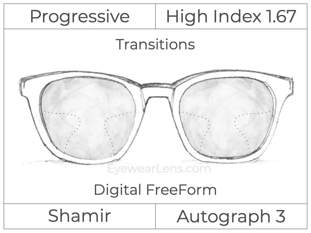 Progressive - Shamir - Autograph 3 - Digital - High Index 1.67 - Transitions Signature