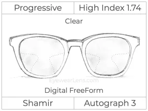 Progressive - Shamir - Autograph 3 - Digital - High Index 1.74 - Clear