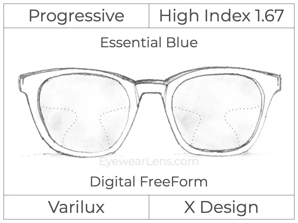 Progressive - Varilux - X Design - Digital - High Index 1.67 - Smart Blue Filter