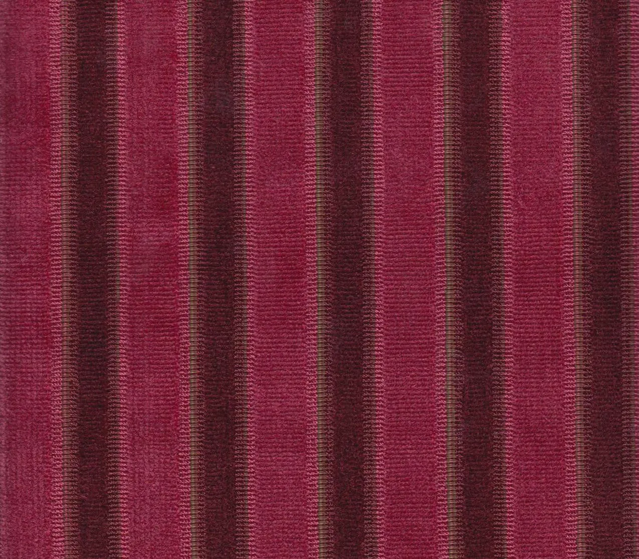 Quadrille Woven Fabric: La Coupole Stripe - Bourgogne; 100% Viscose, Imported from Italy
