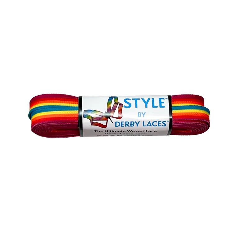 Rainforest Sunset Stripe WAXED LACES