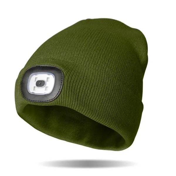 Rechargeable LED Beanie Green