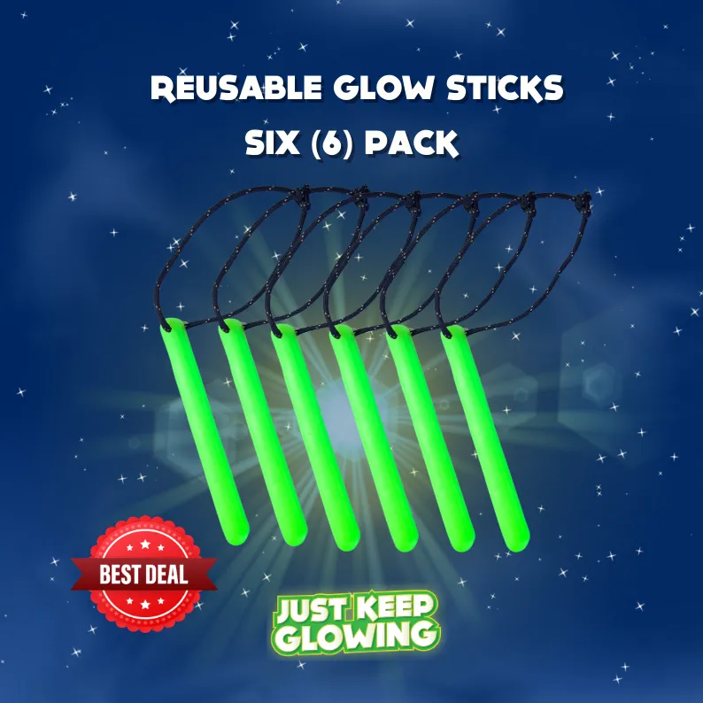 Reusable Glow Sticks - Eco-Friendly, Rechargeable & Made in USA