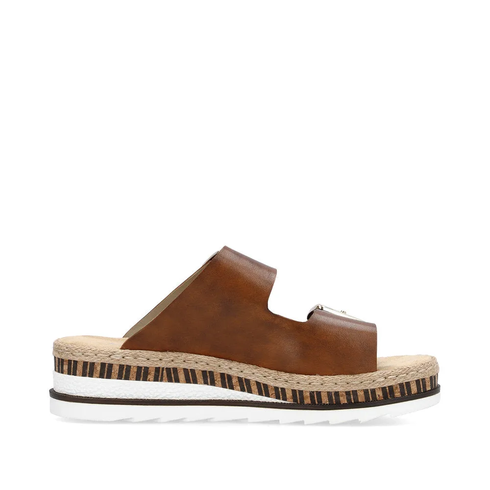 Rieker V7955-24 Ladies Sandals Mahogany