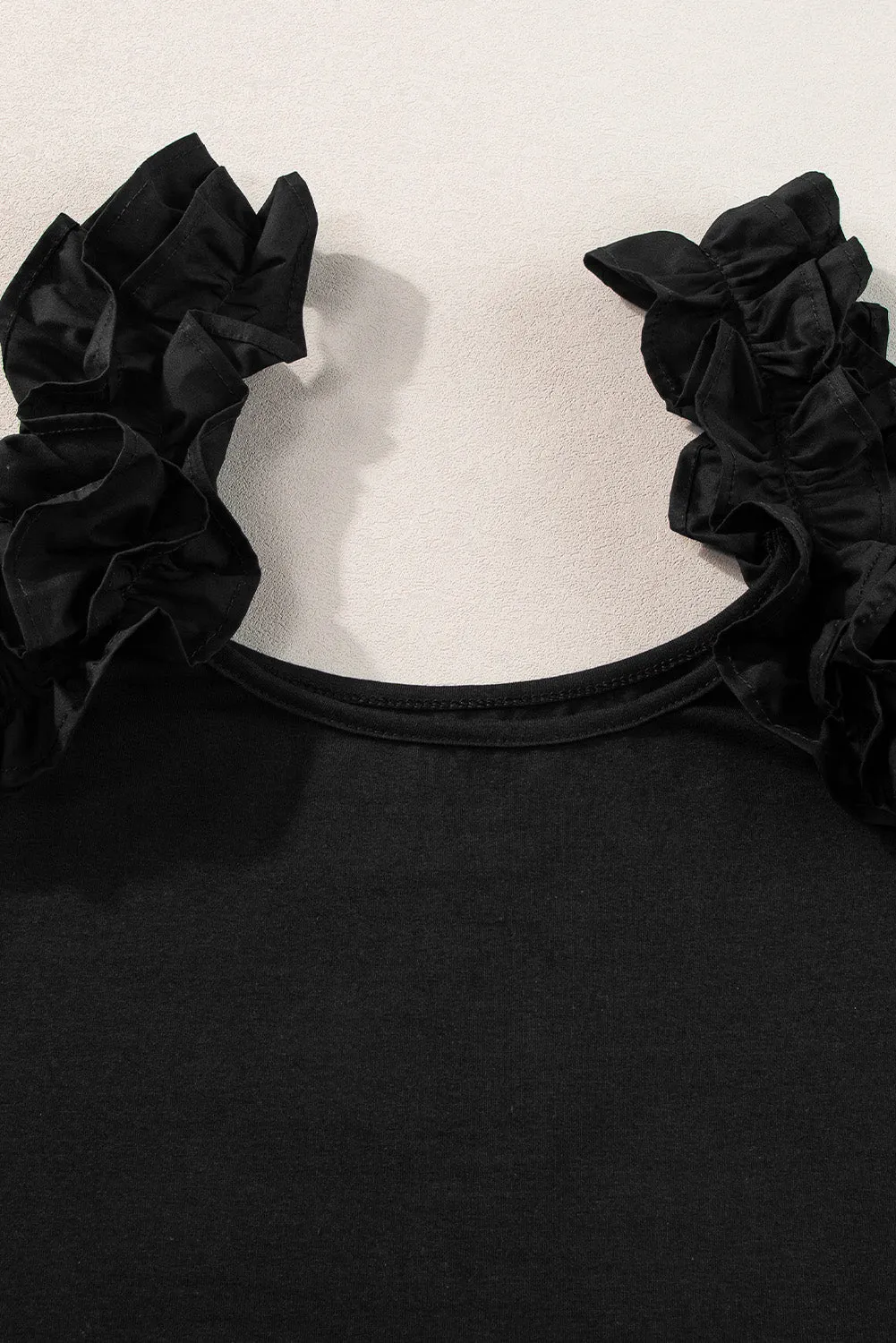 Ruffled Straps Tank Top