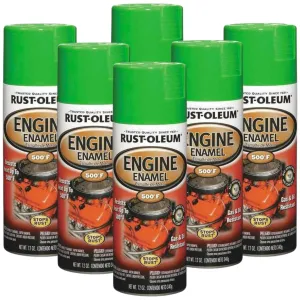 Rust-Oleum Automotive Engine Enamel - Grabber Green (6 Cans)
