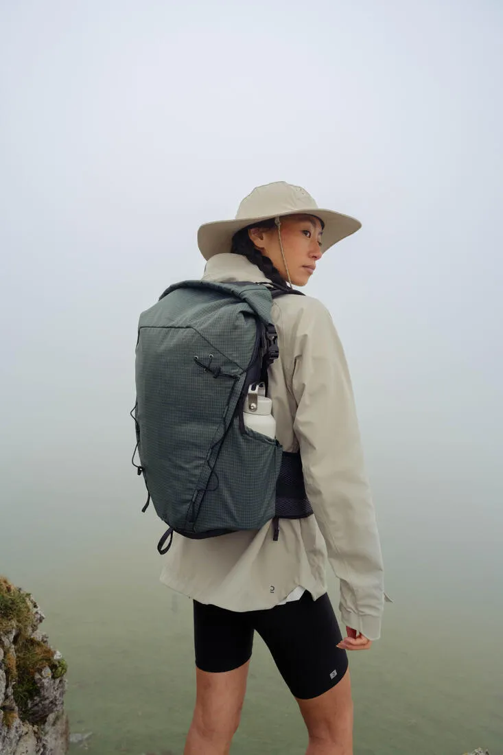 Sac à dos rolltop de randonnée montagne 22l - mh500 light vert
