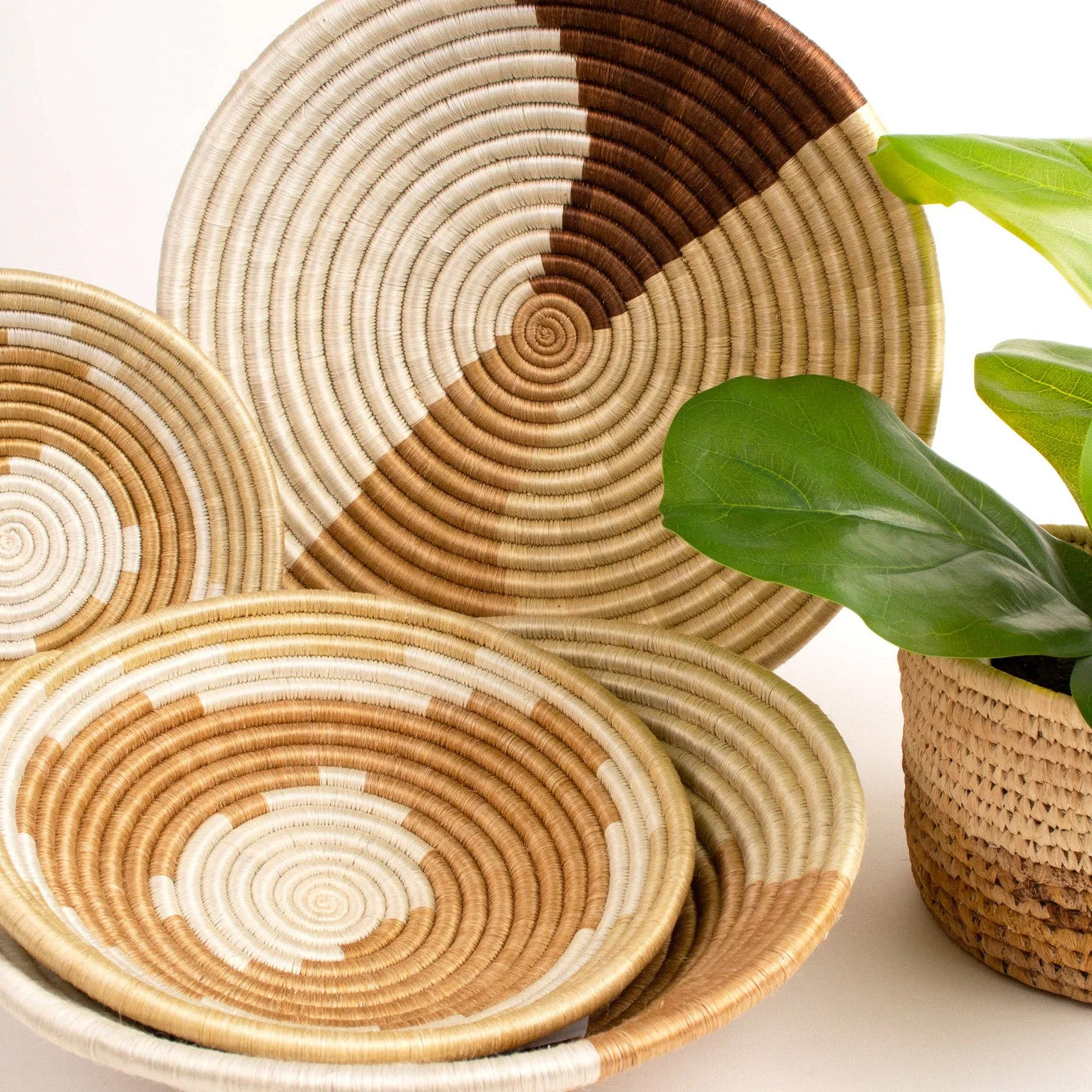 Sand Woven Bowl - 14" Warm