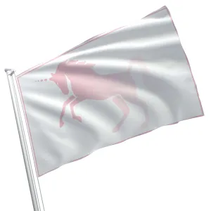 Satire Religion Invisible Pink Unicorn Flag Banner