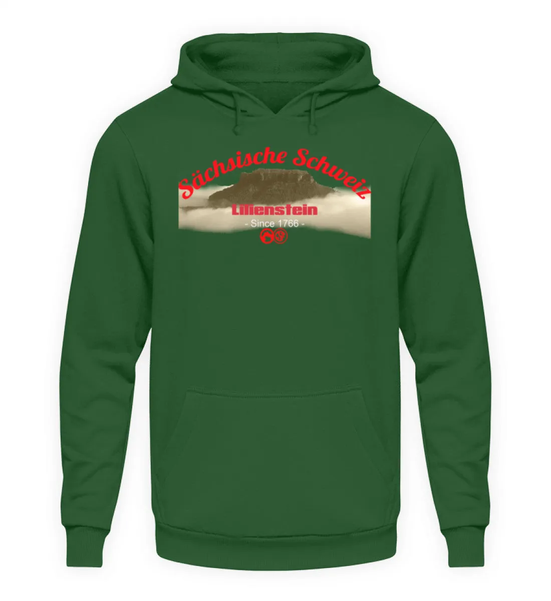Sächsiche Schweiz - Lilienstein  - Unisex Kapuzenpullover Hoodie
