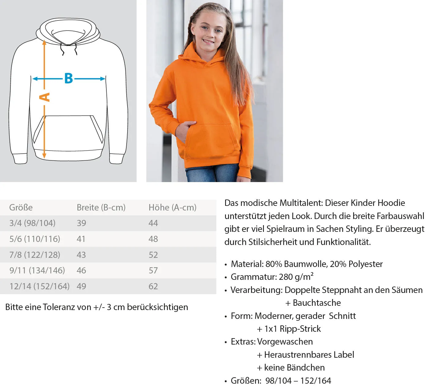 Sächsiche Schweiz - Skyline  - Kinder Hoodie