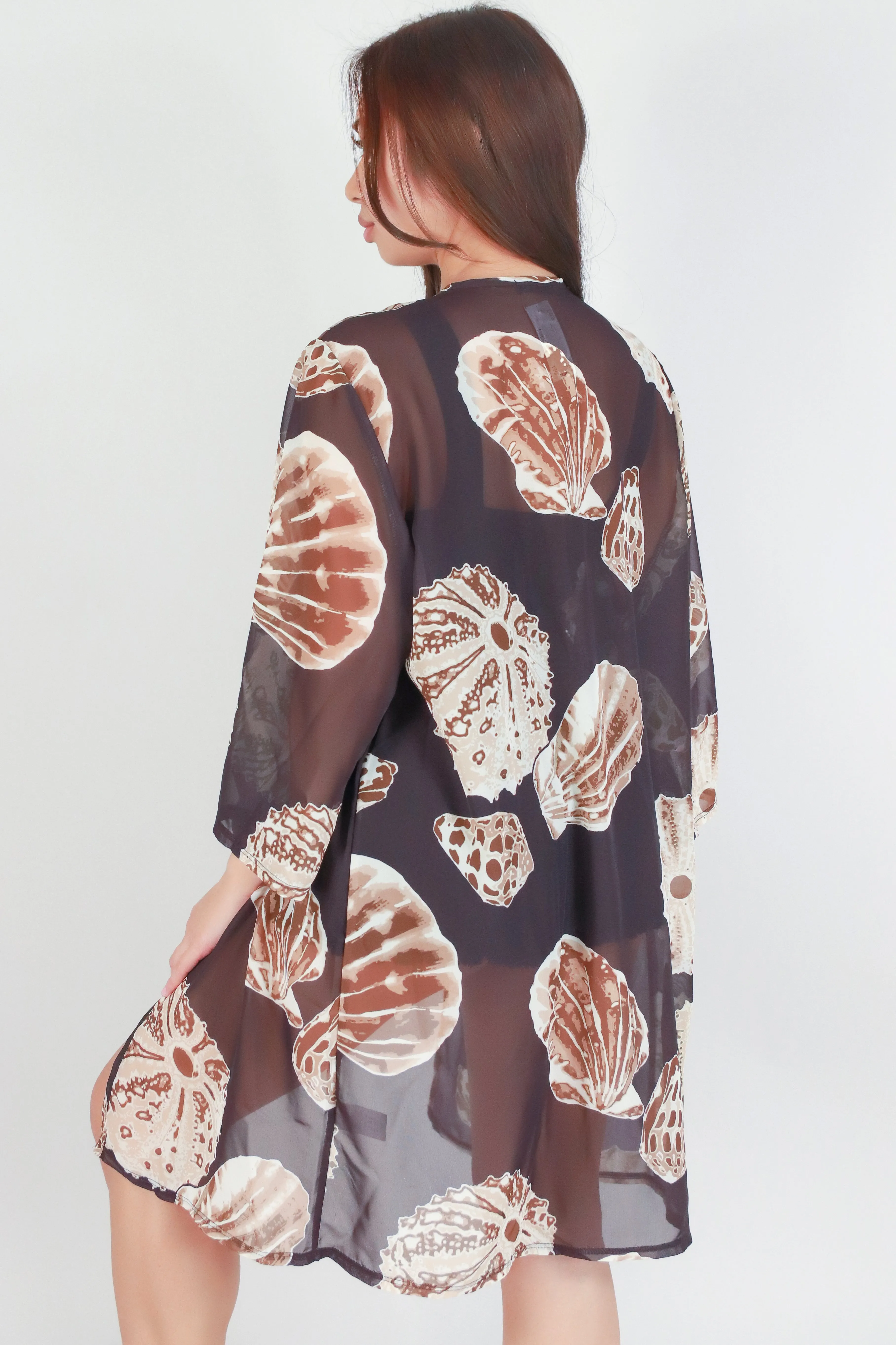 SHELL CHIFFON CARDIGAN