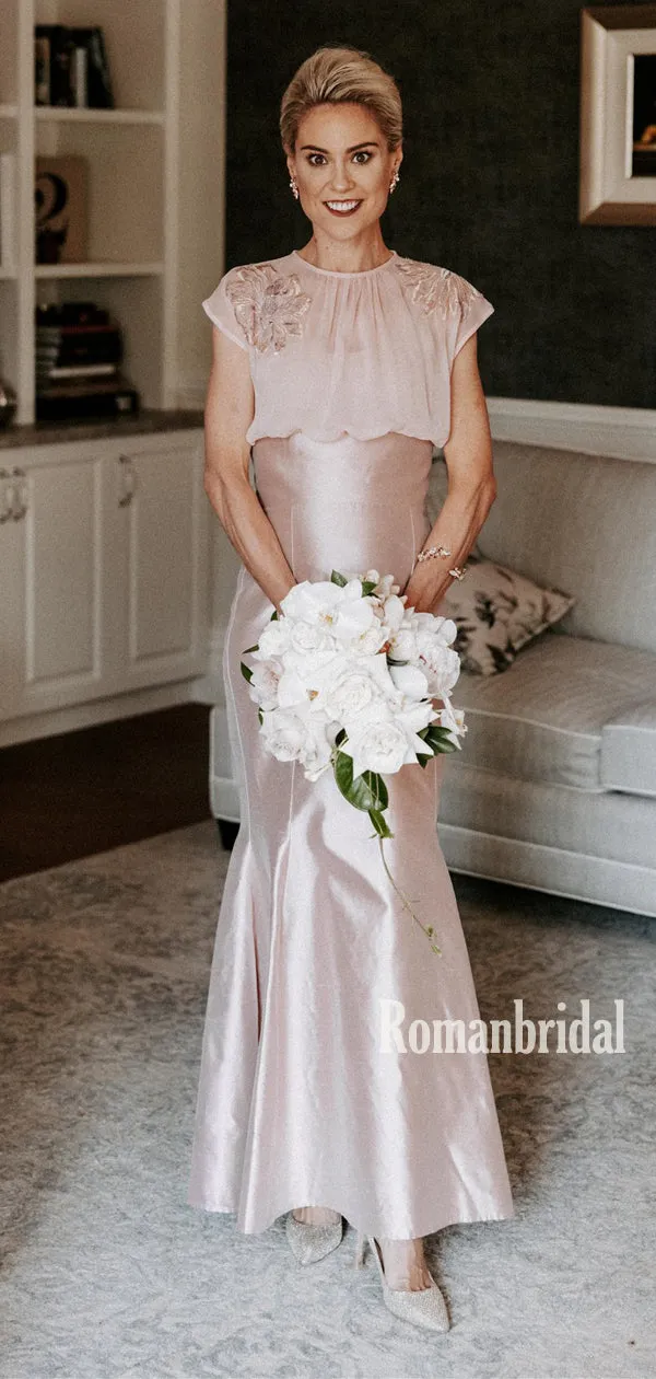 Simple Scoop Neck Mermaid Long Bridesmaid Dresses Online,RBWG0060