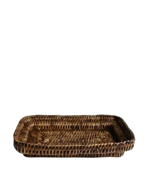 Small Woven Tray, Brown