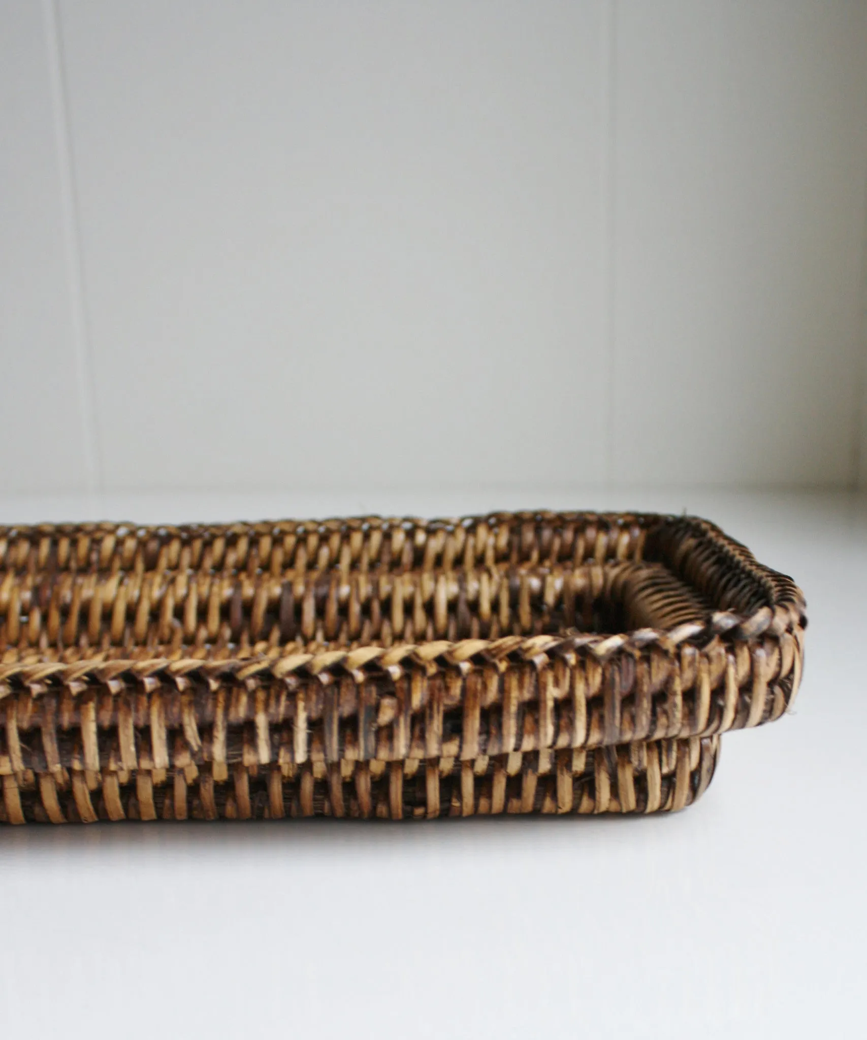 Small Woven Tray, Brown