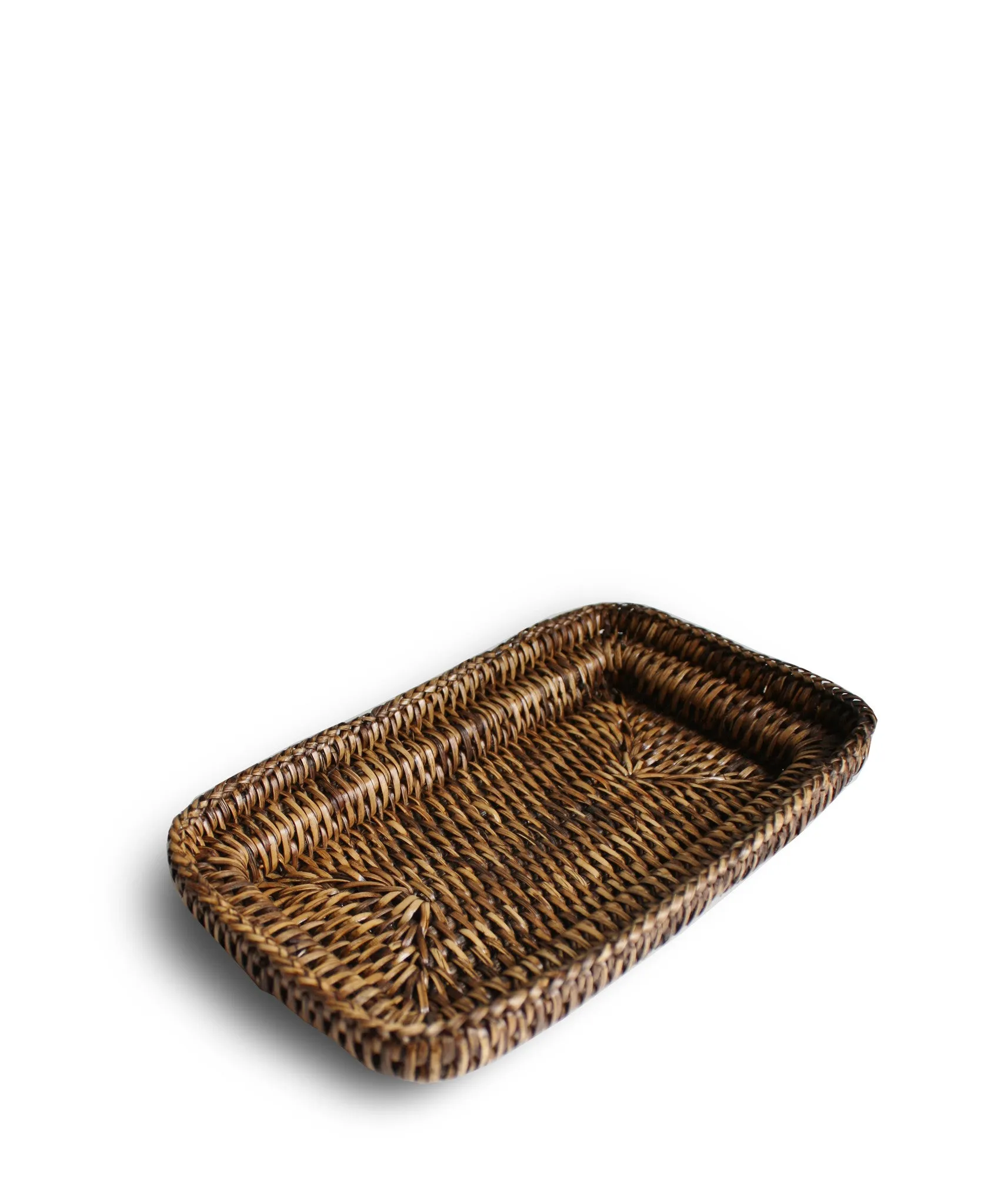 Small Woven Tray, Brown