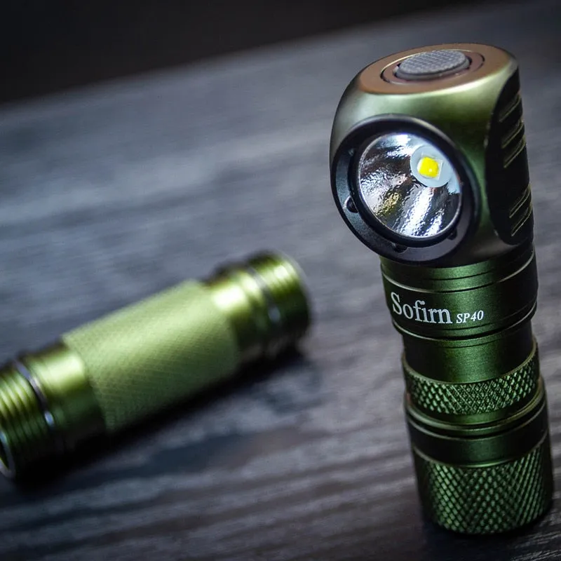 Sofirn SP40 Headlamp LED EDC 18650 Rechargeable Headlight 1200lm Bright Outdoor Fishing Torch with Magnet Tail Cap