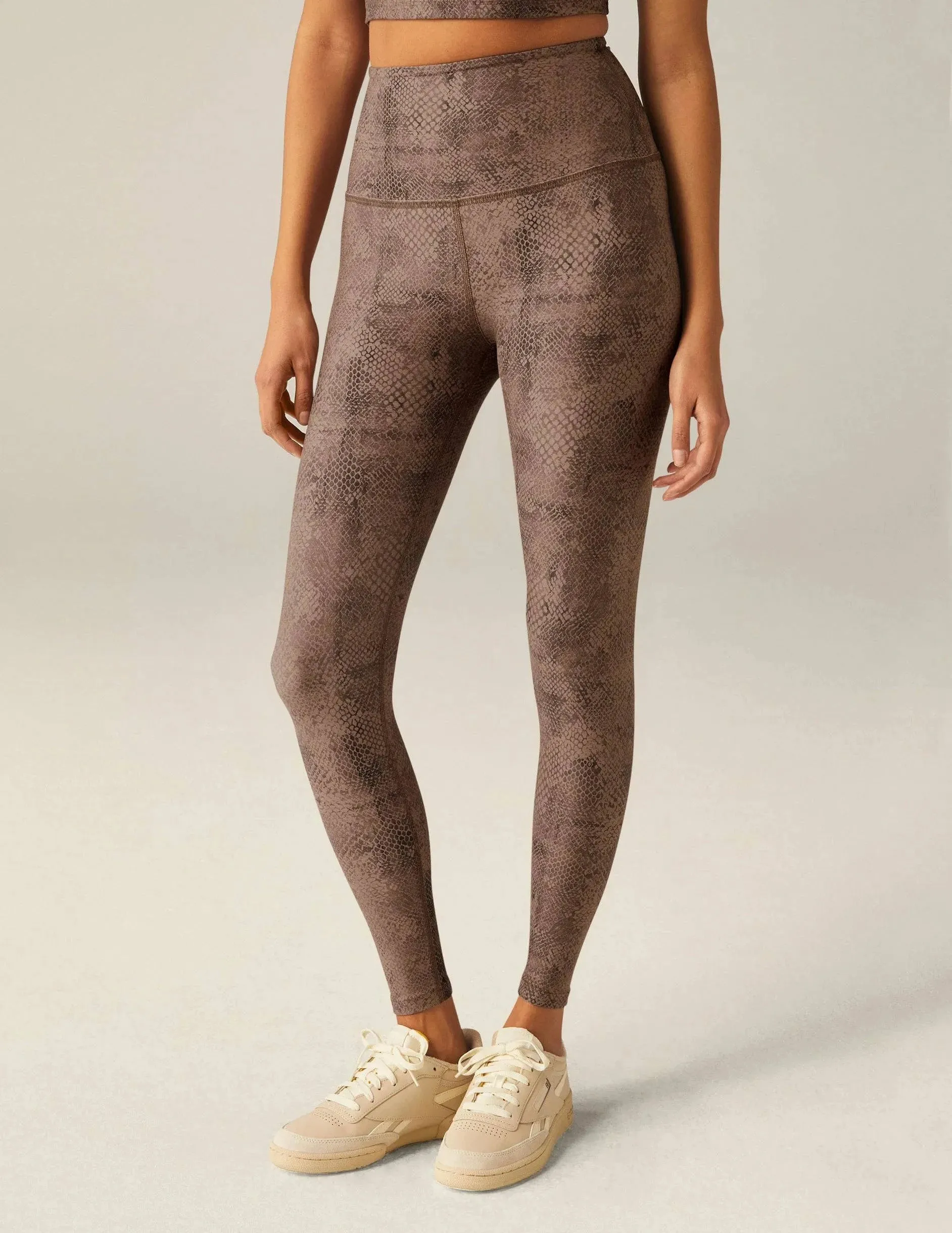 Softmark Caught In The Midi HW Legging by Beyond Yoga | Neutral Snakeskin