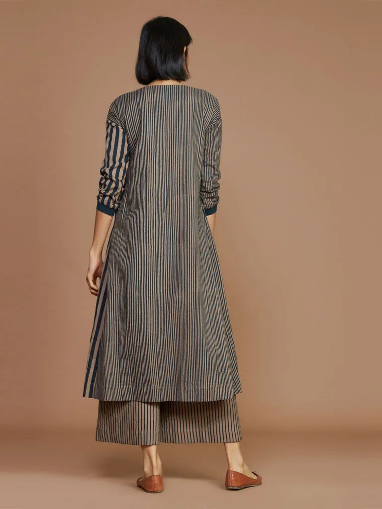 Striped Pleated Dress