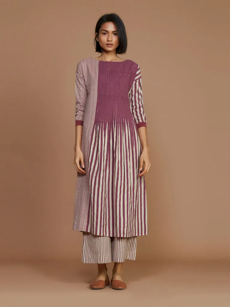 Striped Pleated Dress