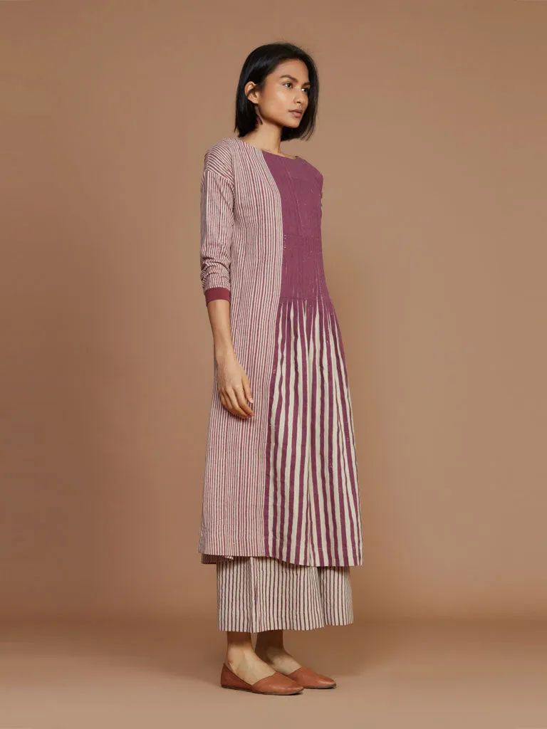 Striped Pleated Dress