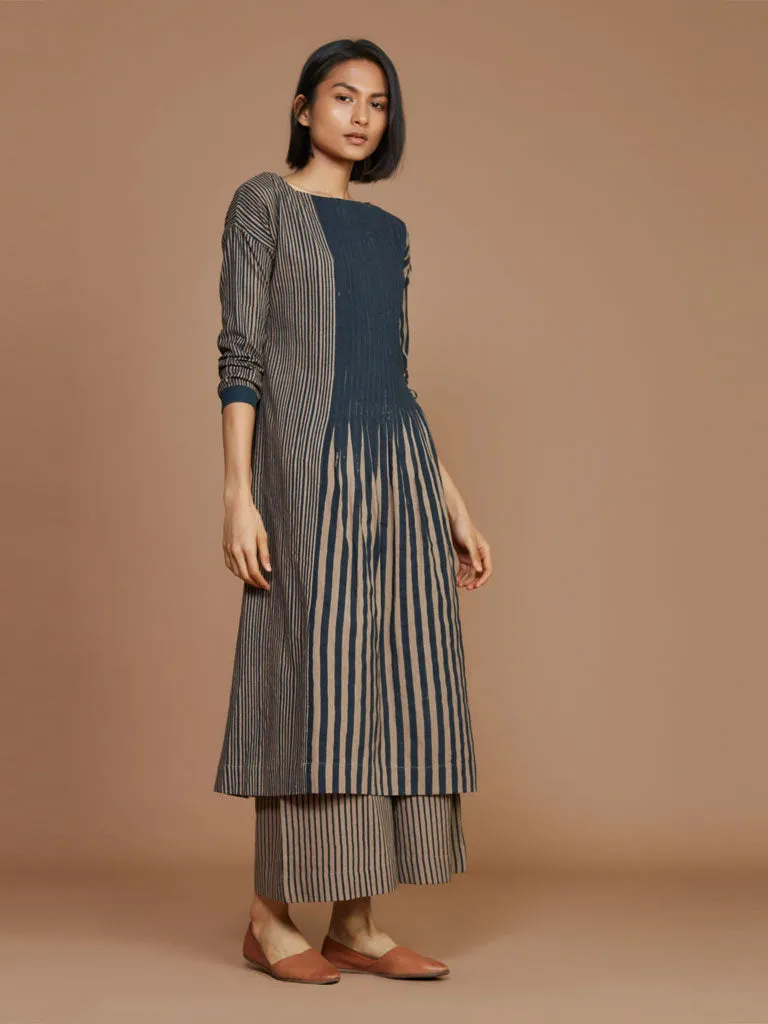Striped Pleated Dress