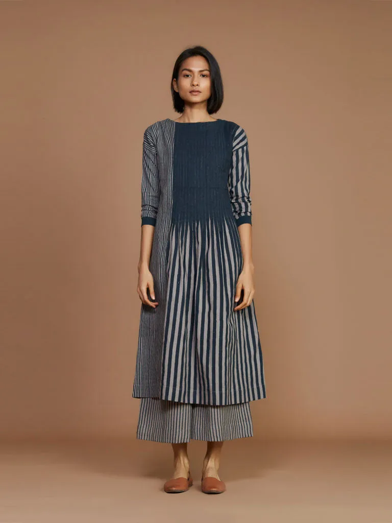 Striped Pleated Dress