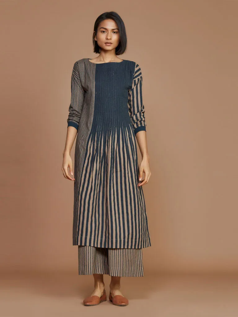 Striped Pleated Dress