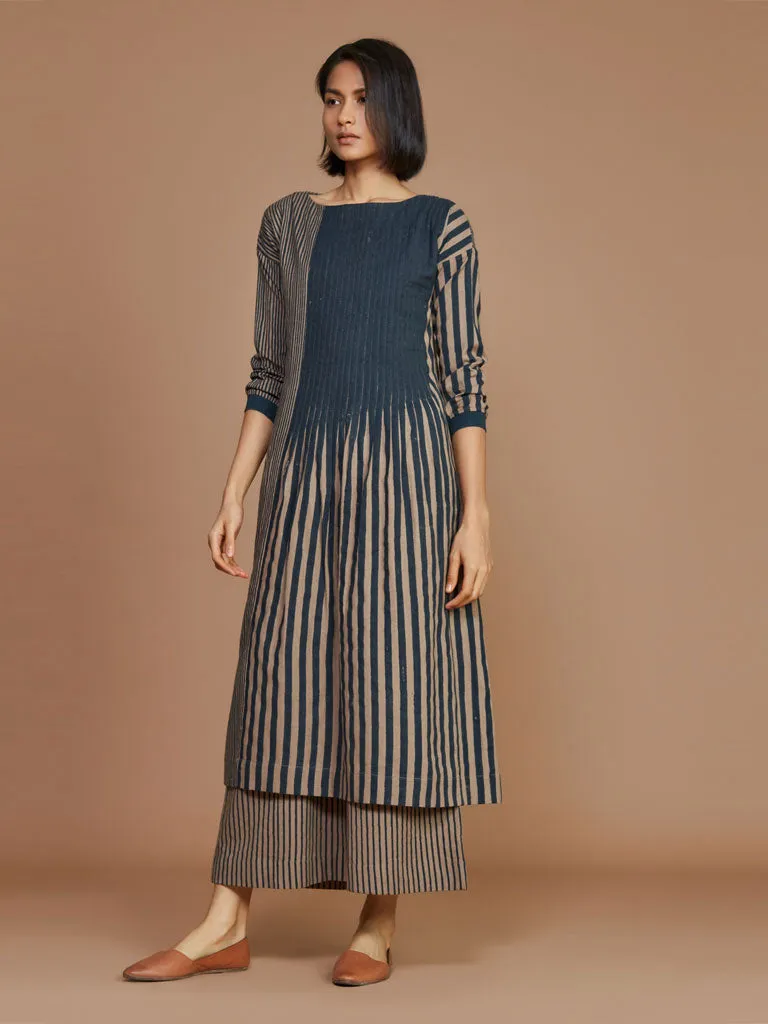 Striped Pleated Dress