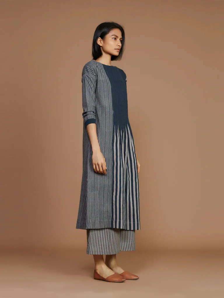 Striped Pleated Dress