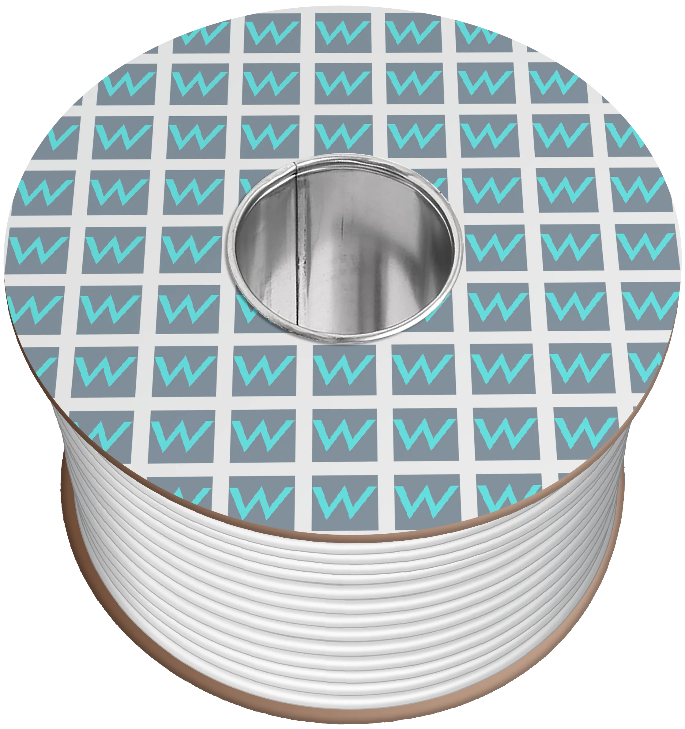 Time 3184Y 4 Core Round Flexible 1.5mm White Cable - 50M