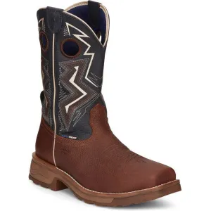 Tony Lama Men's Force 11" Wide Square Comp Toe WP Western Work Boot -Brown- TW3402