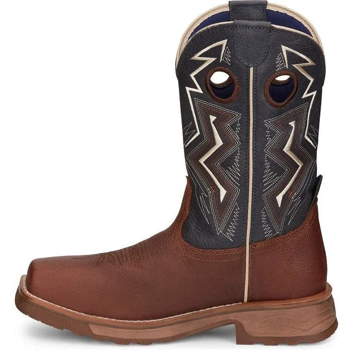 Tony Lama Men's Force 11" Wide Square Comp Toe WP Western Work Boot -Brown- TW3402