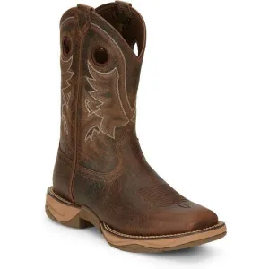 Tony Lama Men's Rasp 11" Square Toe WP Western Work Boot- Brown- RR3364
