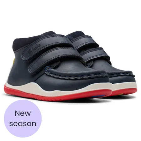 UK 6 Navy Noodle Play Boots