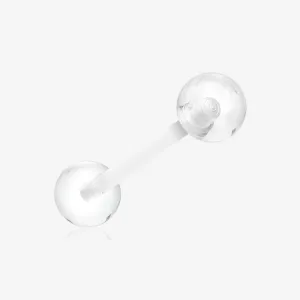UV Acrylic Flexible Shaft Barbell Tongue Ring